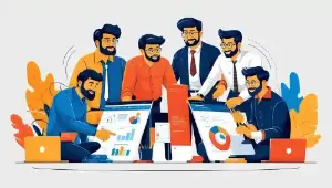 Experienced Team working on computer