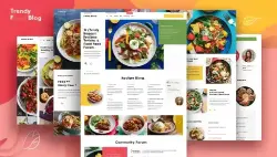 Blog website design for food enthusiasts