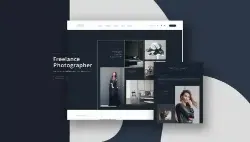 Portfolio website design for a freelance photographer